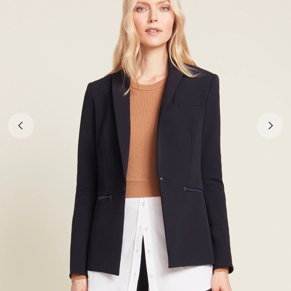 Veronica Beard scuba Dickey Black Jacket